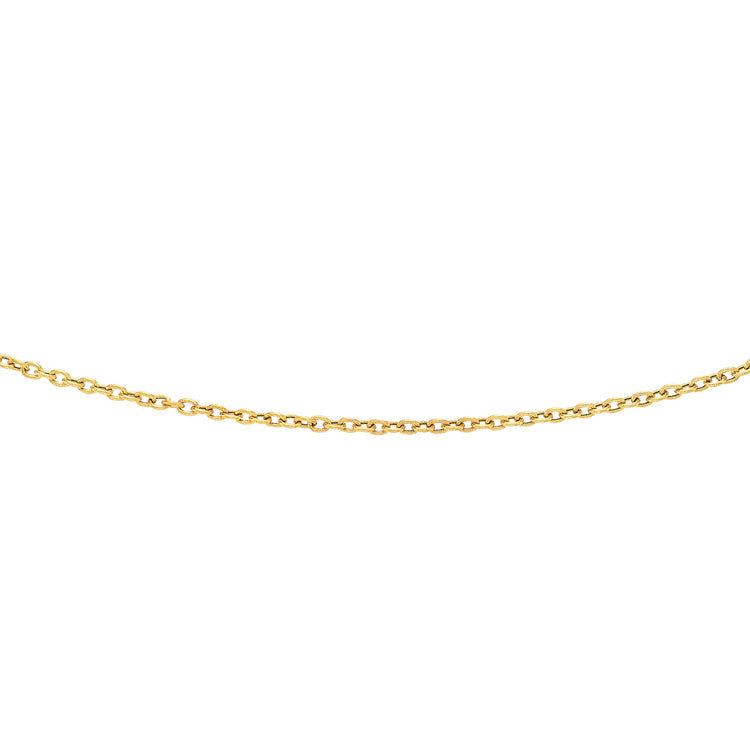 14K Gold 3.3mm Textured Cable Chain