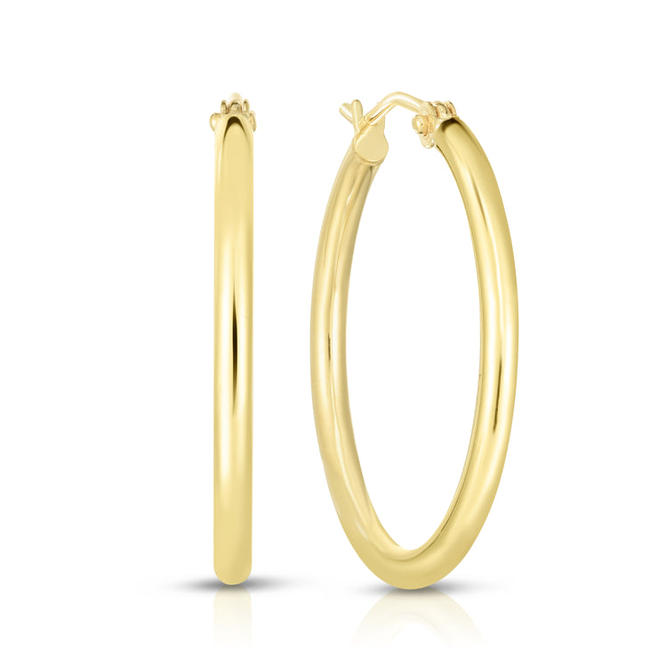 14K Gold 2mm Hoop Earring
