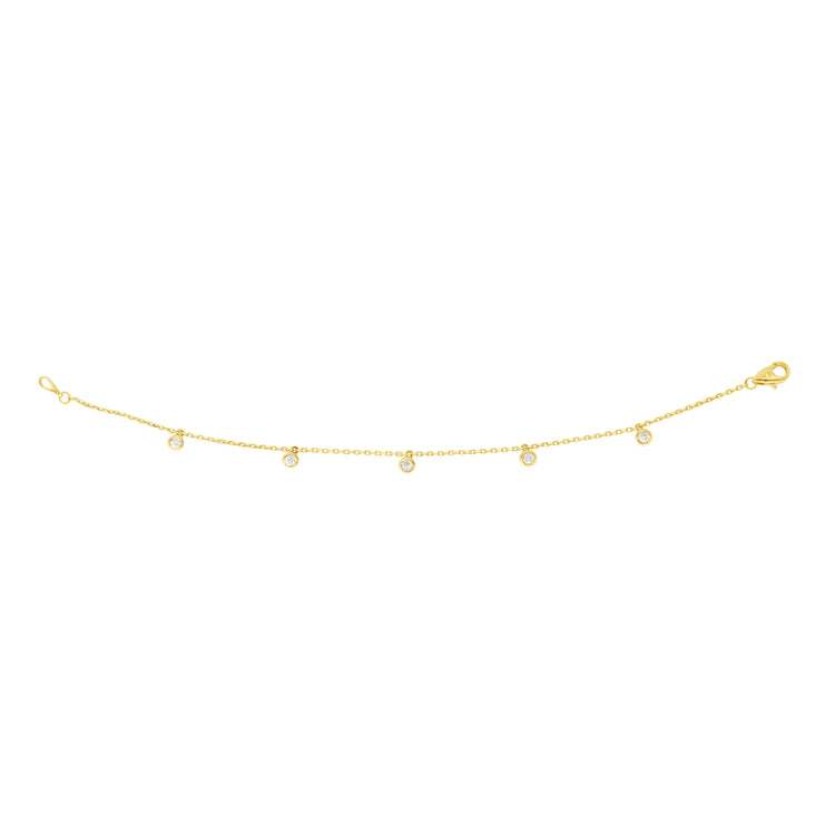 14K Gold .25ct Diamonds by the Yard Bracelet