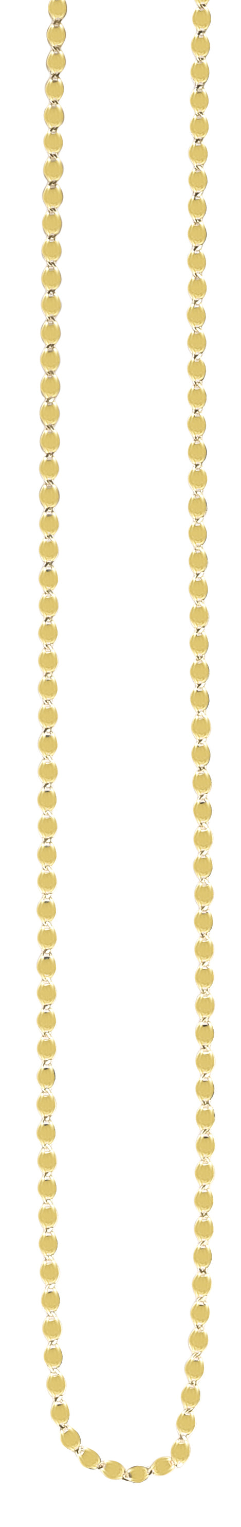 14K Gold 2.2mm Oval Mirror Link Chain