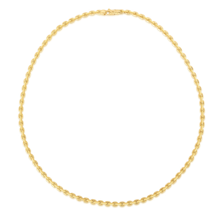 14K Yellow Gold Fancy Interlocking Link Necklace