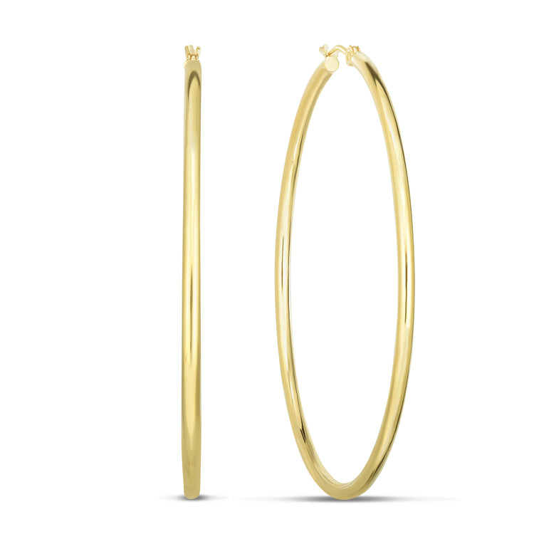 14K Gold 2mm Hoop Earring